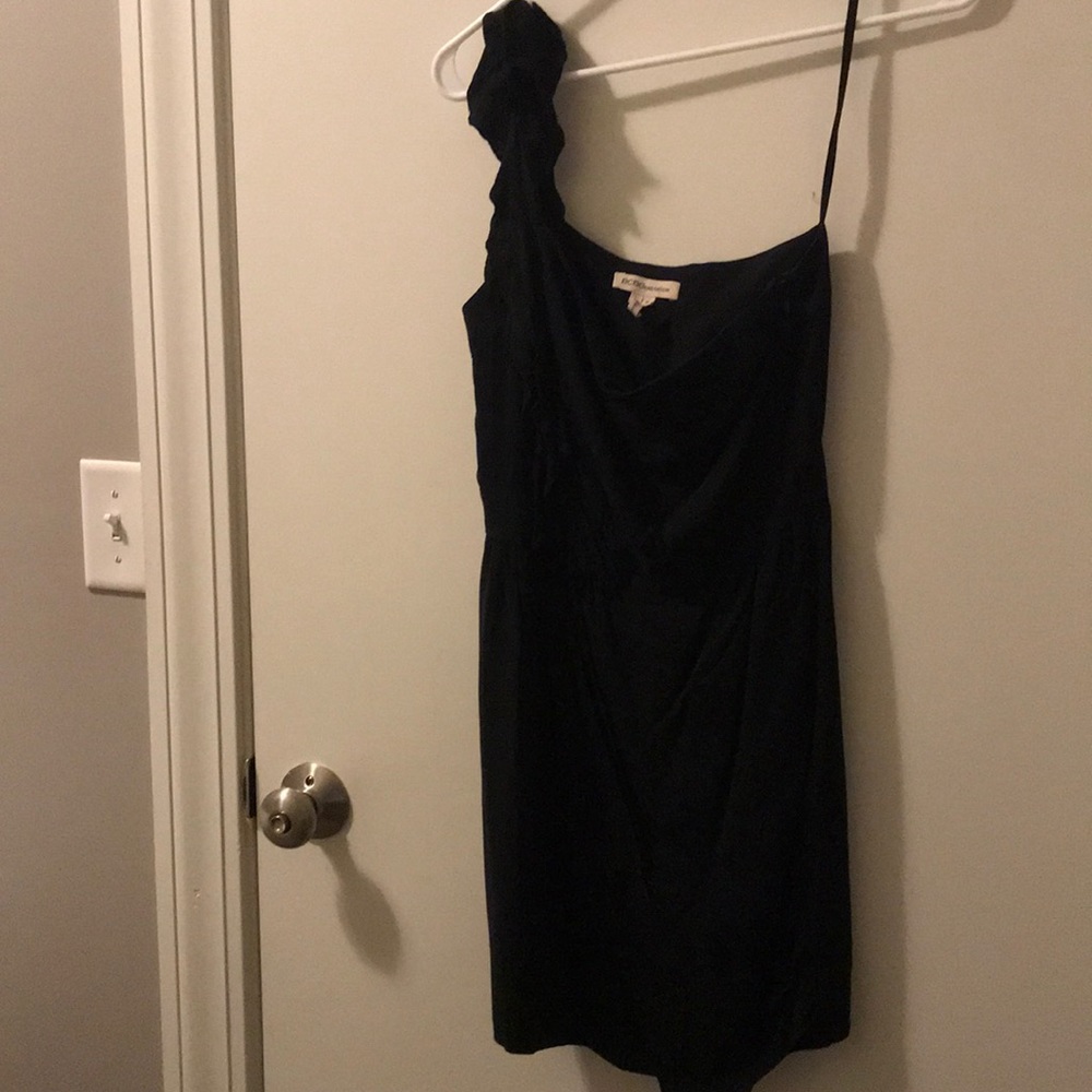 BCBGeneration Black One Shoulder Dress